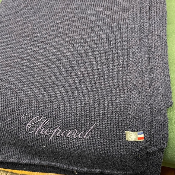 Chopard Dark Blue merino wool blanket